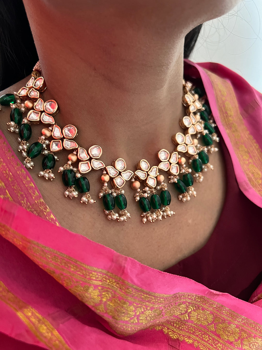 Classic Kundan Choker with Earrings