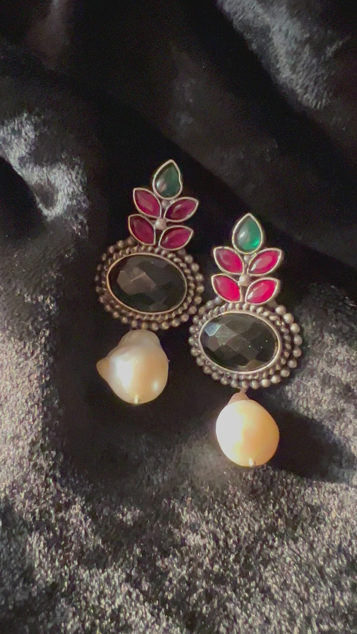 Elegant Baroque Pearl Stone earrings