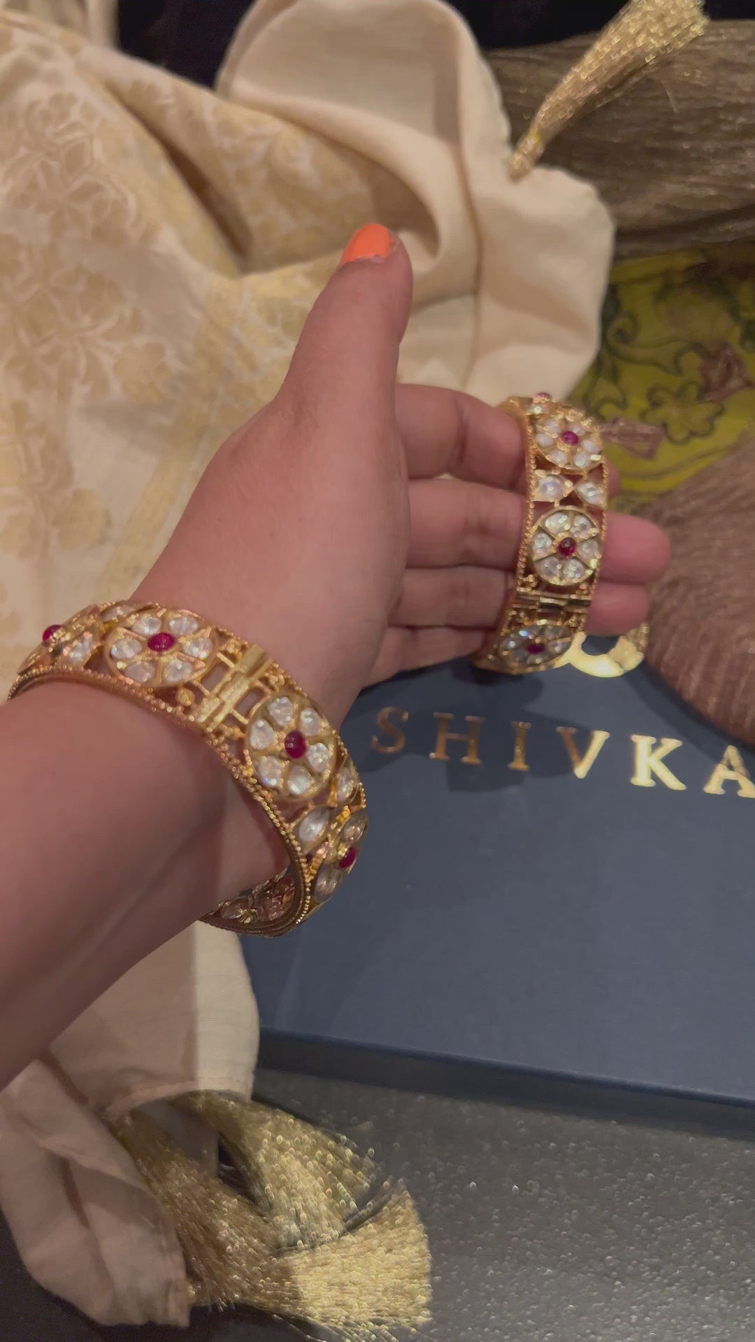 Bridal Kundan Kadas- Set of Two