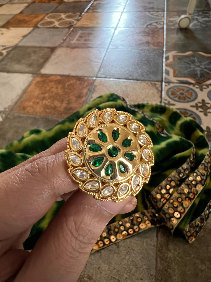 Kundan Wedding Ring - SHIVKA