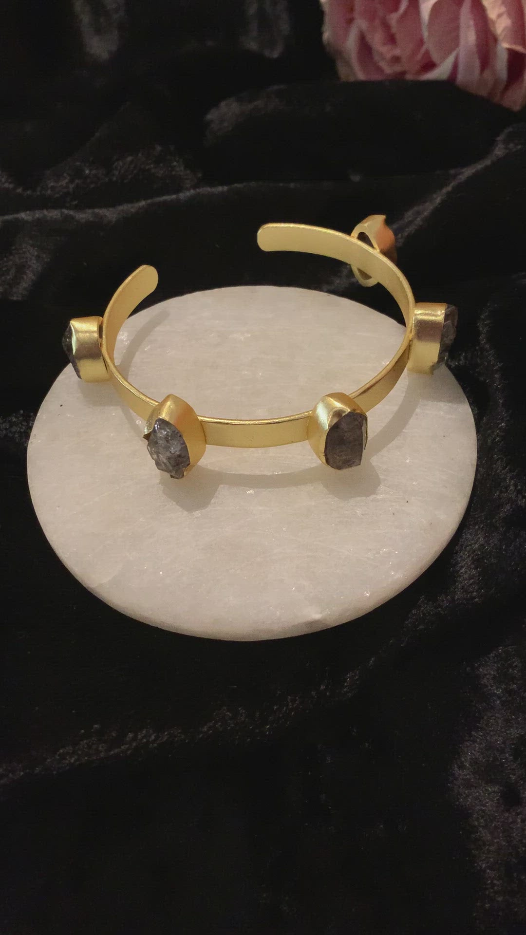 Natural Gemstone Cuff