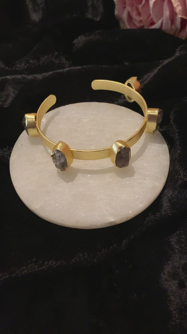 Natural Gemstone Cuff