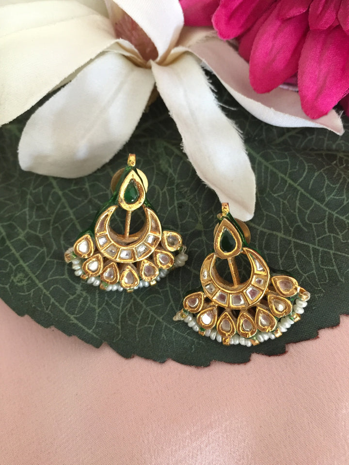 Vintage Kundan Necklace with Statement Earrings