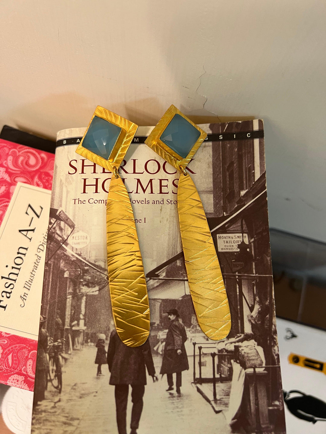 Statement Chalcedony Long Danglers - SHIVKA