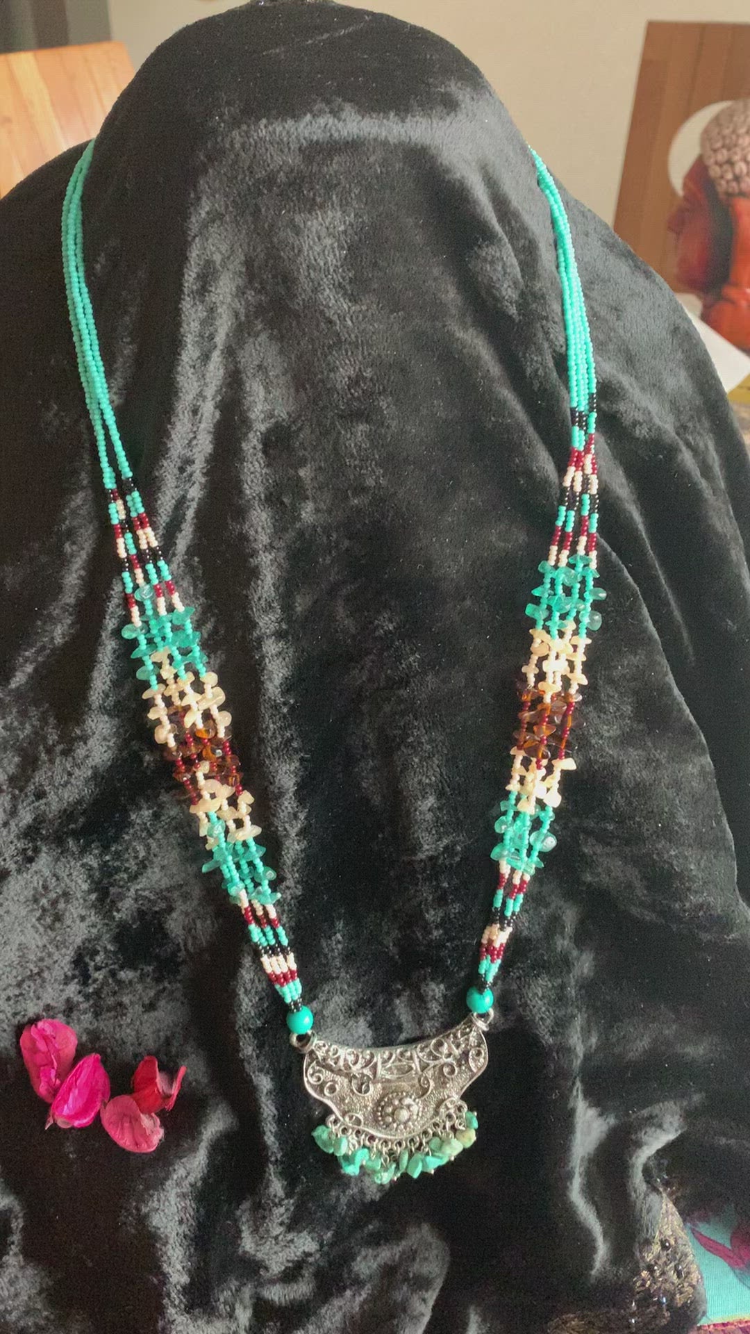 Antique Pendant Long Necklace