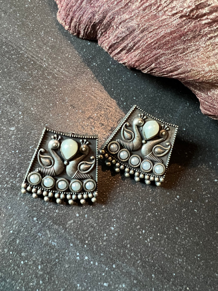 Antique Twin Peacock Earrings