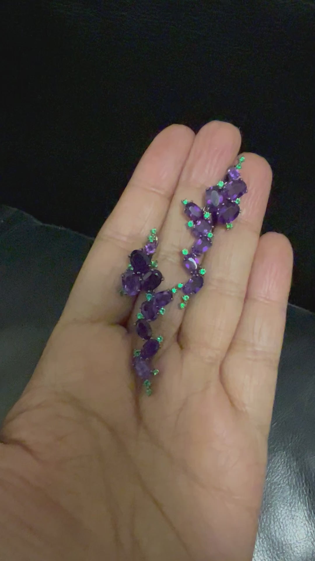 Minimalist 925 Silver Amethyst Danglers