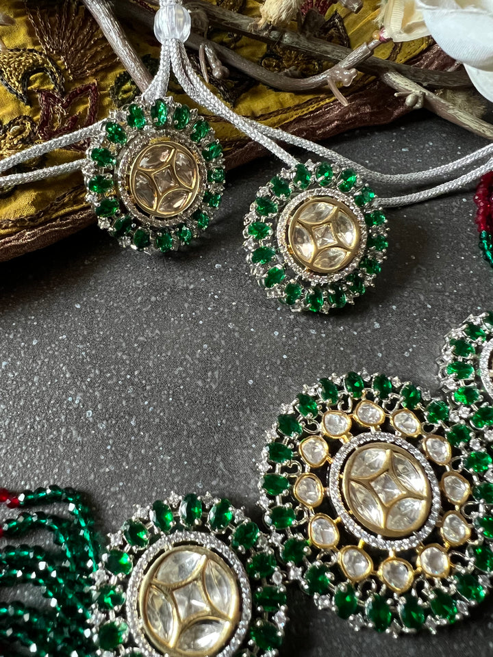 Victorian Kundan Choker Necklace with Earrings