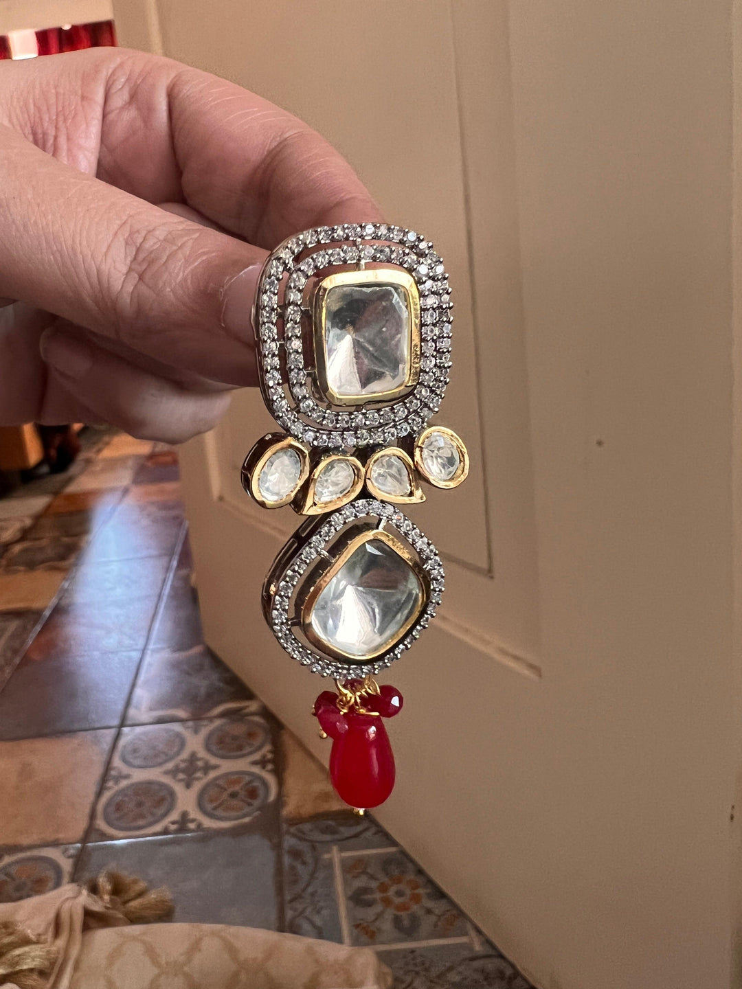 Kundan Choker with Statement Earrings - SHIVKA