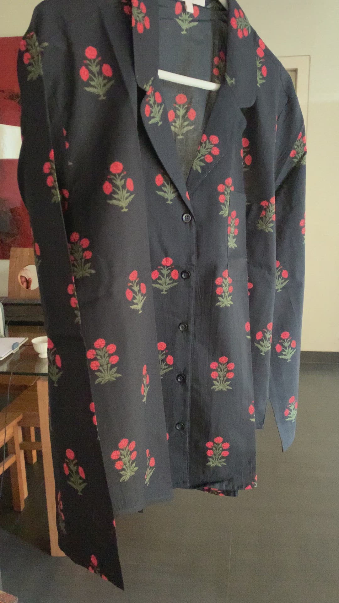 Pink Flowers Nightsuit