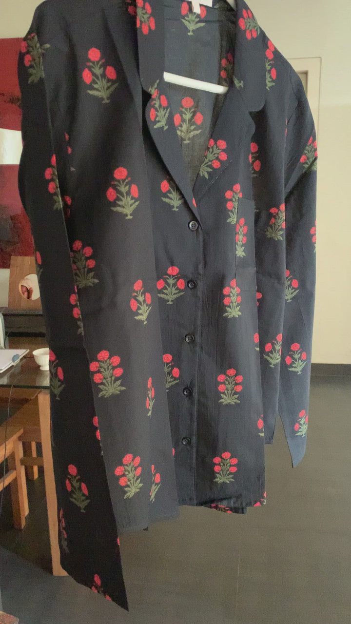 Pink Flowers Nightsuit