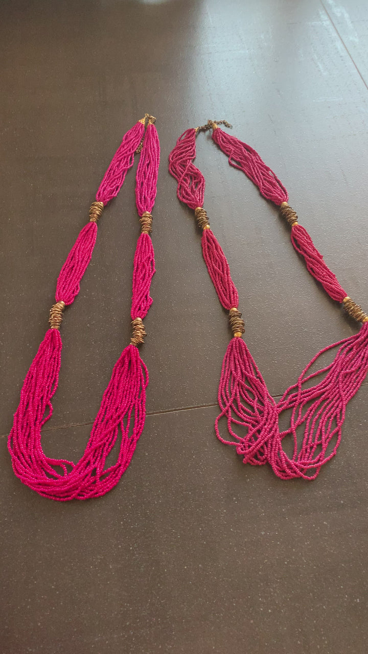 Maharani Pink Beaded Necklaces
