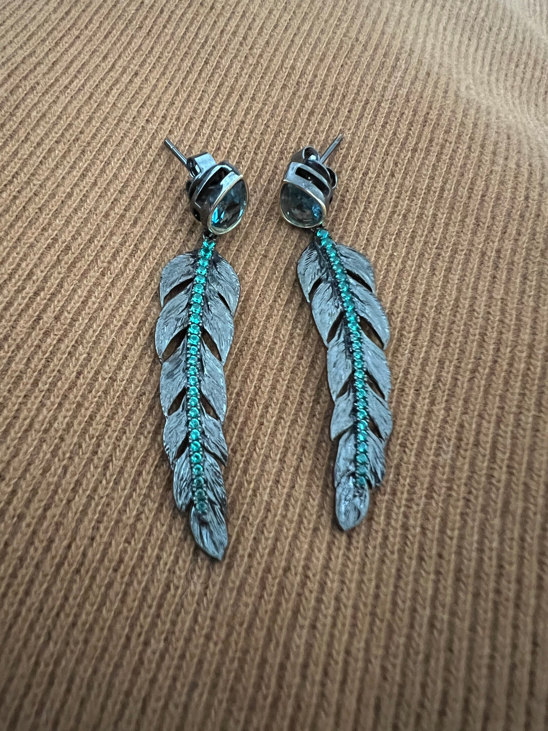 Minimalist 925 Silver Amethyst Leaf Earrings