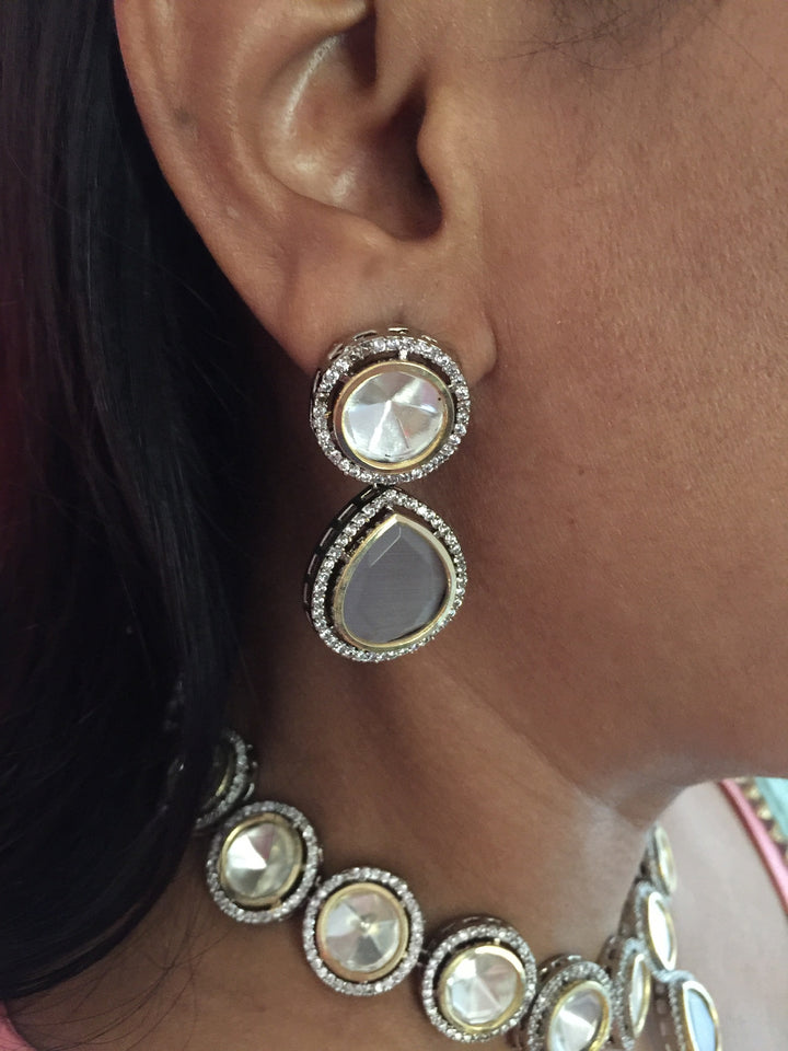 Victorian Kundan Necklace with Earrings