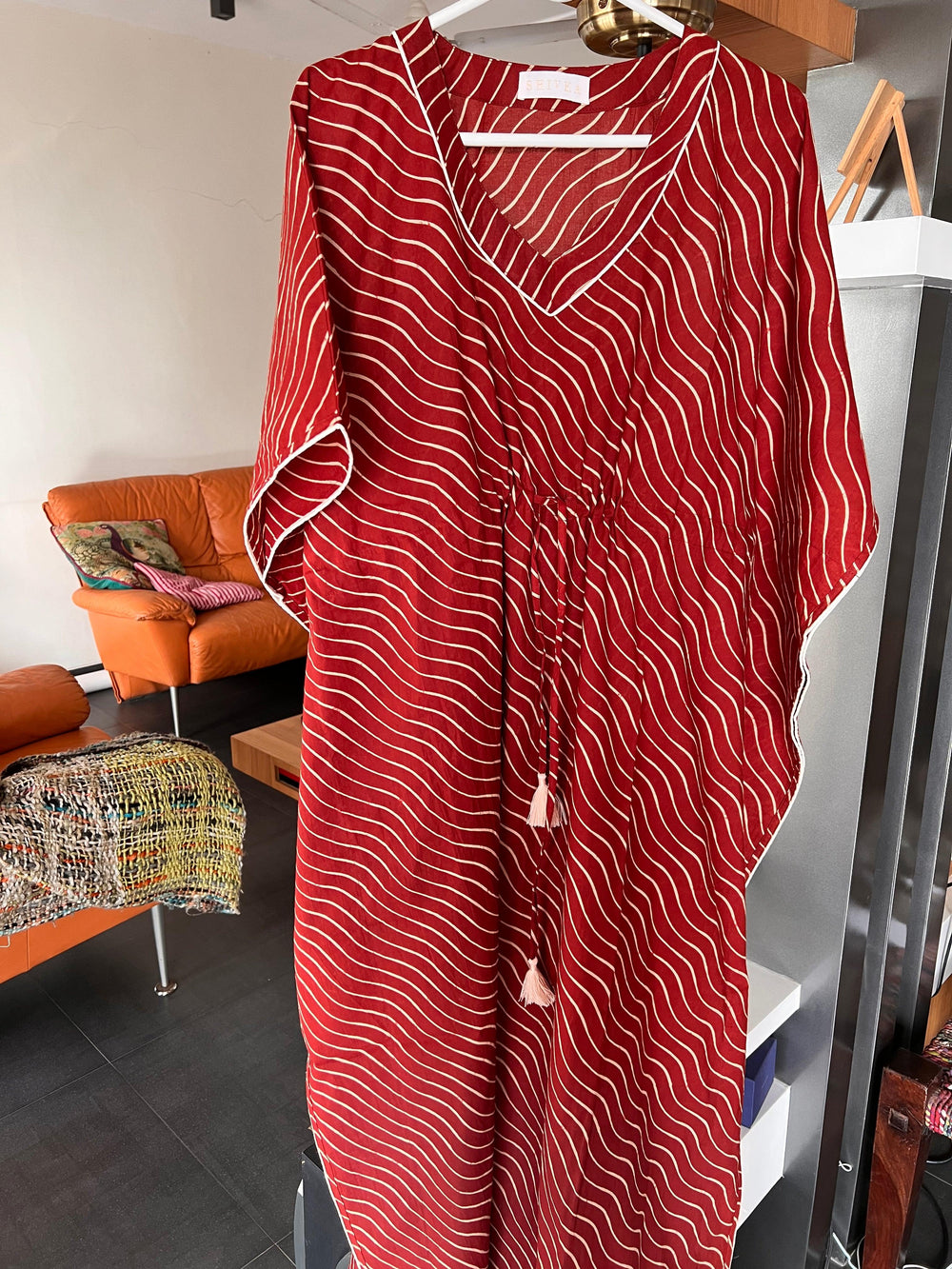 Indian Print Cotton Kaftan - SHIVKA