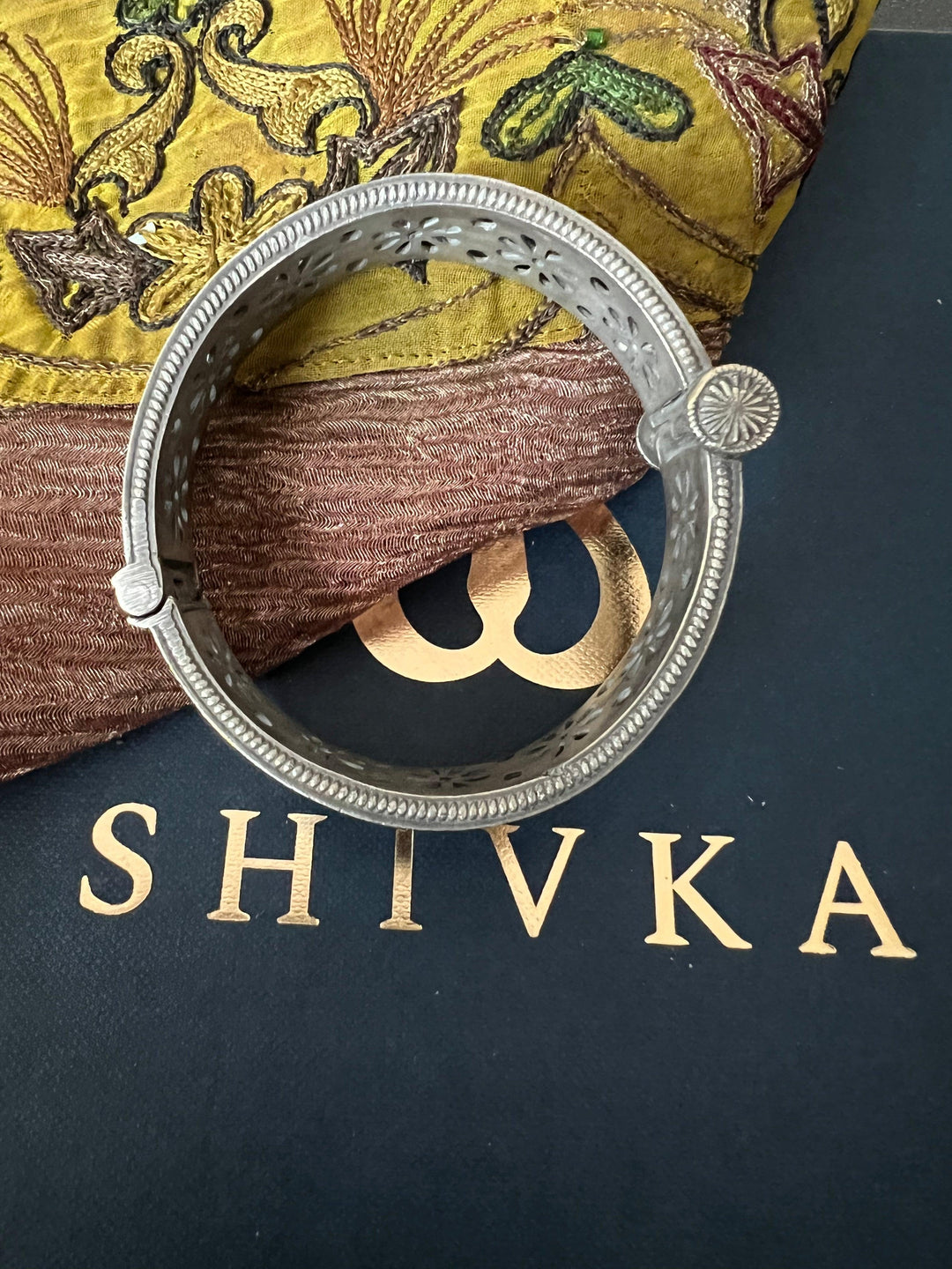 Statement Antique Cutwork Kada - SHIVKA