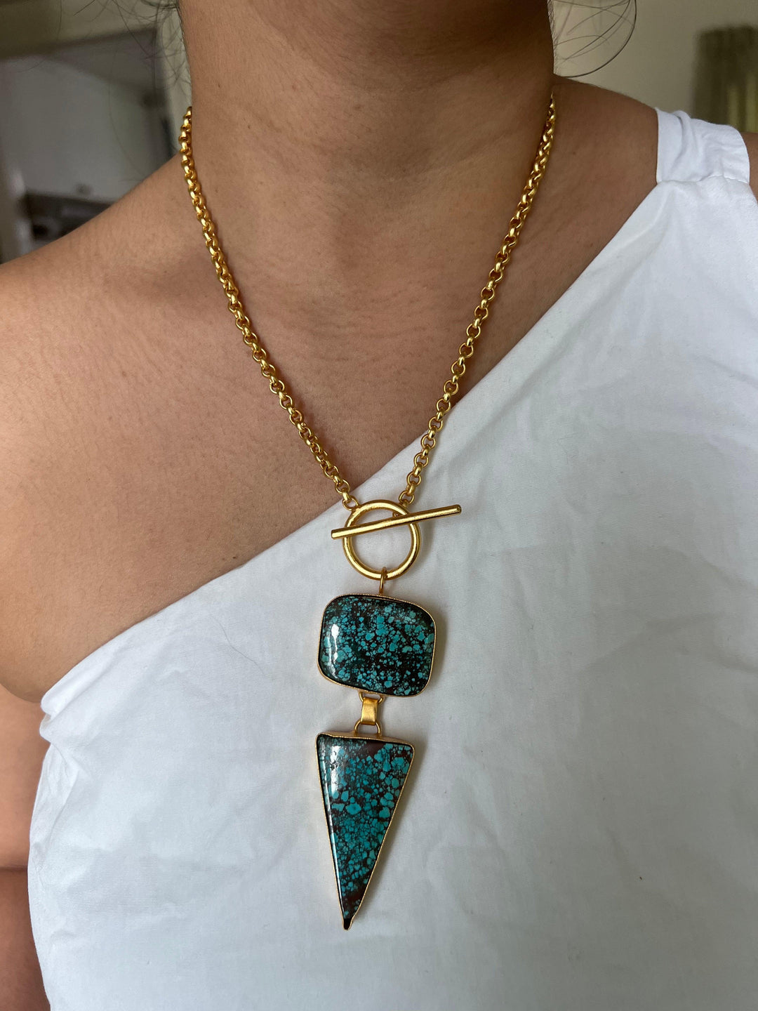 Statement Turquoise Necklace - SHIVKA