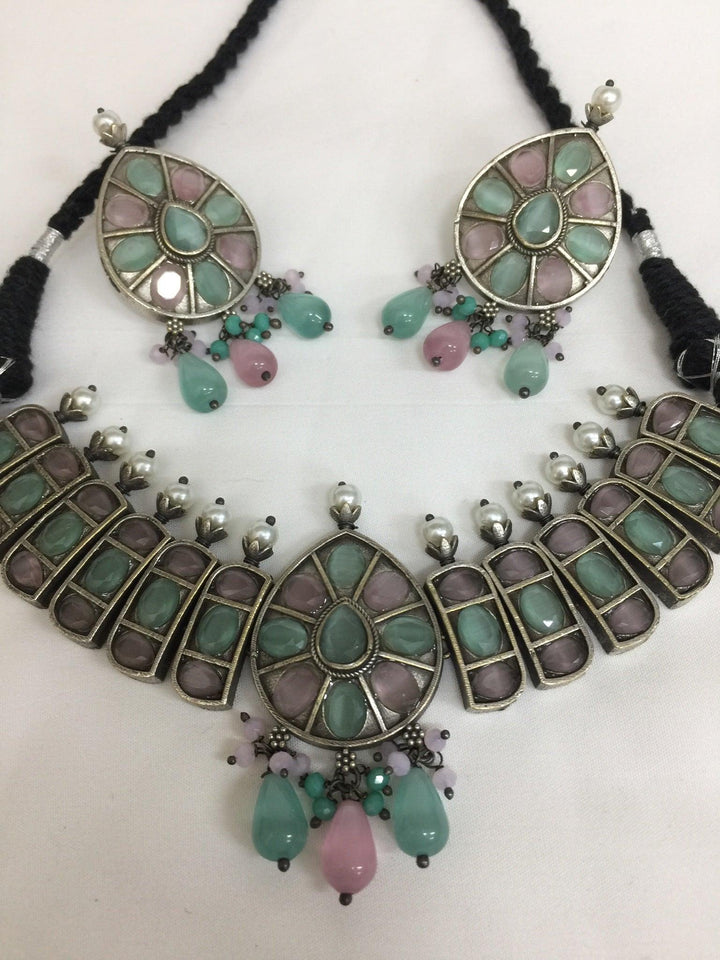 Statement Necklace with Earrings - SHIVKA