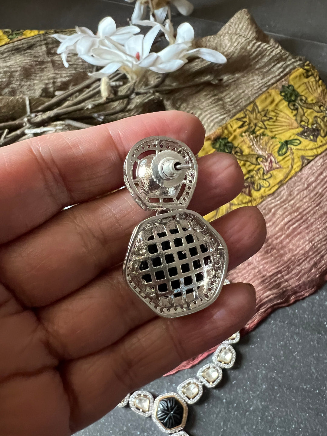 Victorian Kundan Necklace with Earrings