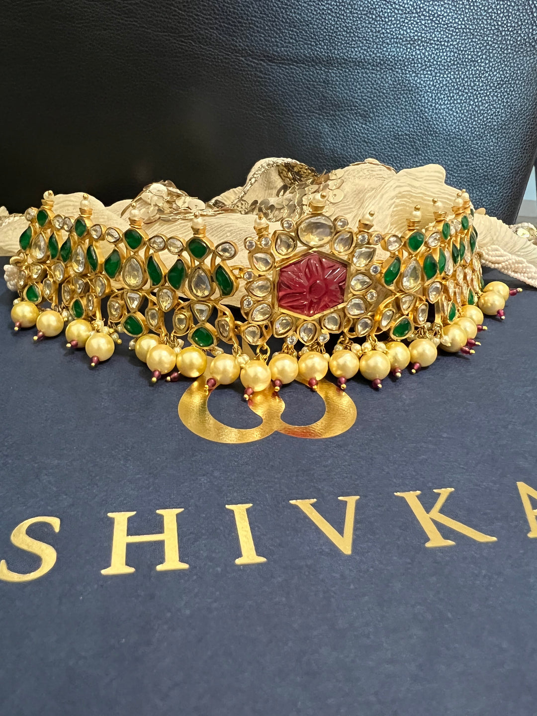 Royal Pachi Kundan Choker with Earrings