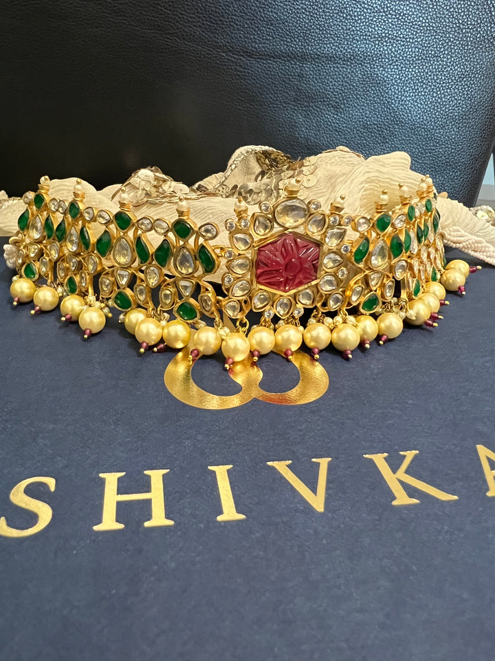 Royal Pachi Kundan Choker with Earrings