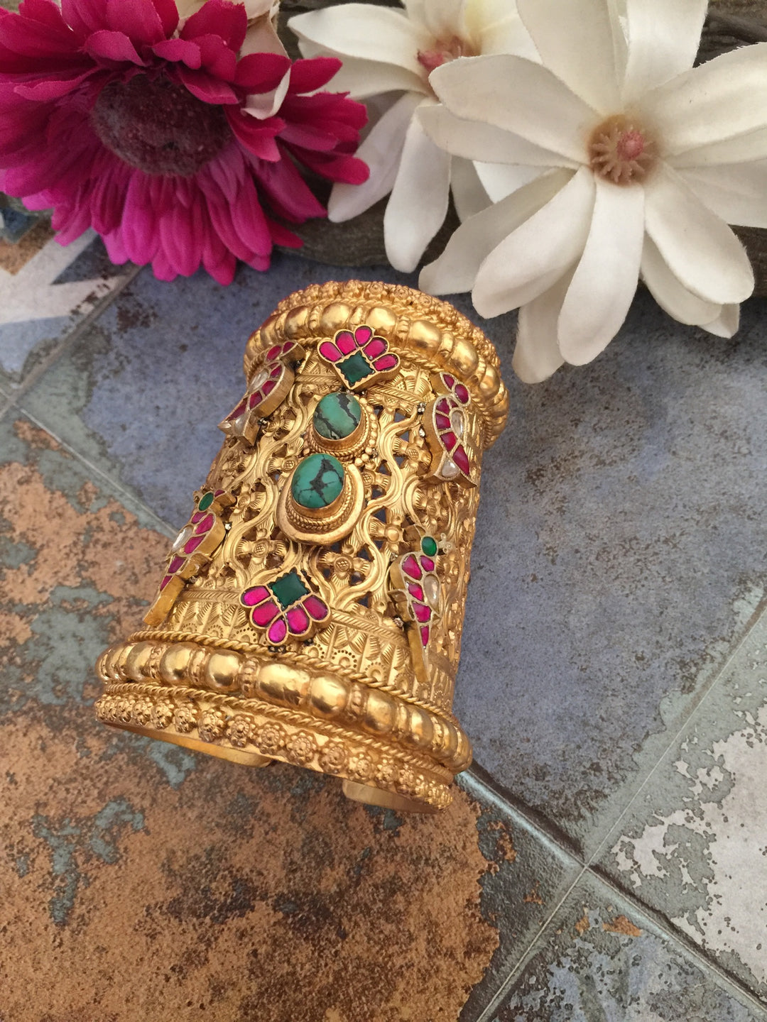 Royal Rajasthani Handcuff Bracelet | Pure 925 Silver Handcuff