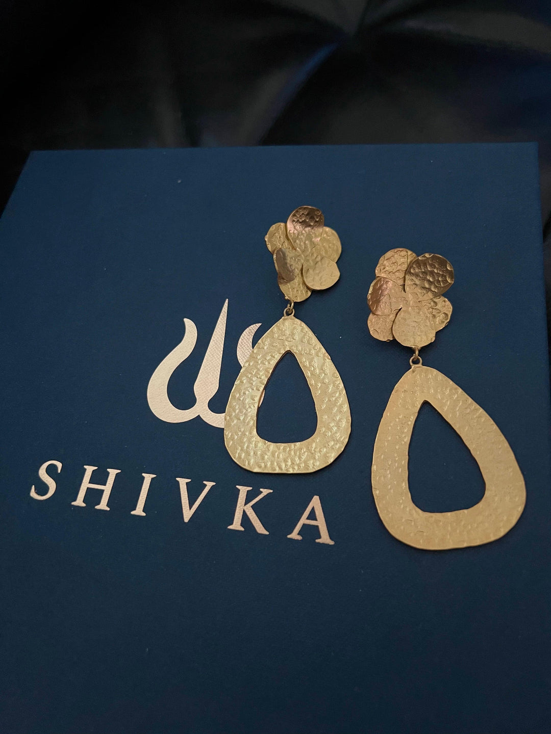 Statement Hammered Long Danglers - SHIVKA