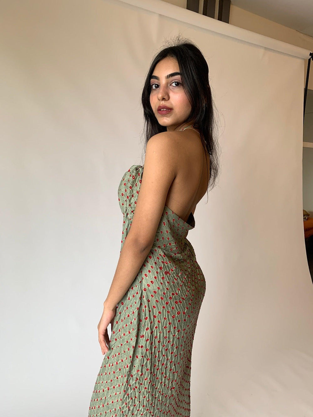 String Tie Midi Dress - SHIVKA