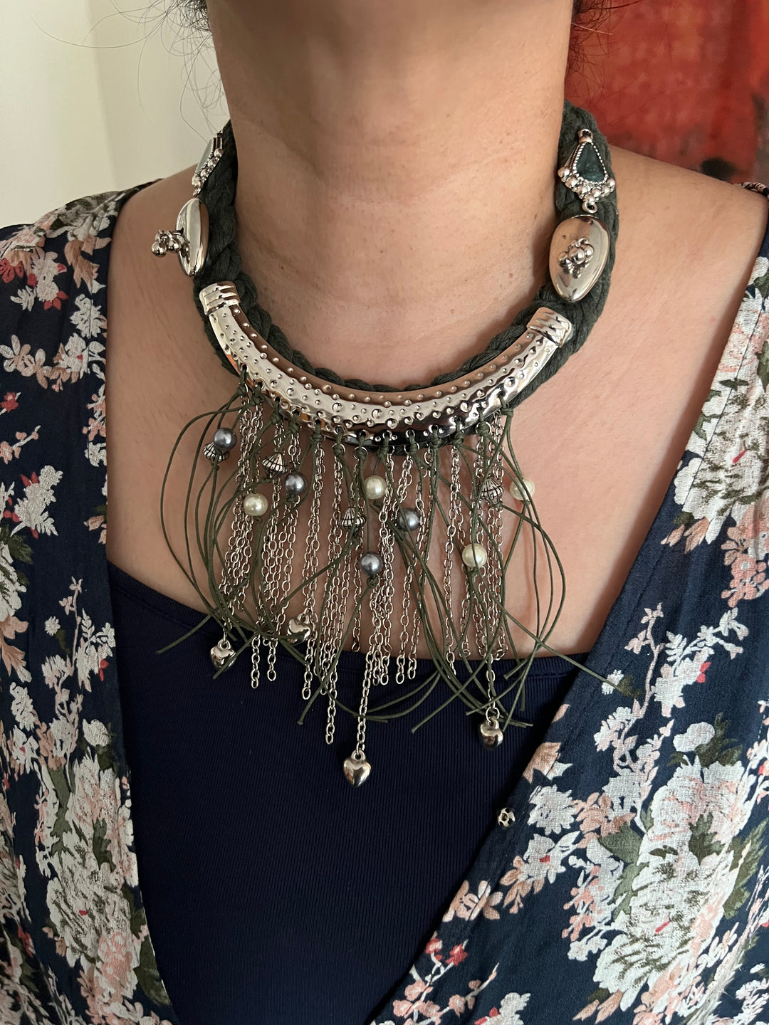 Fusion Hasli Necklace with Earrings