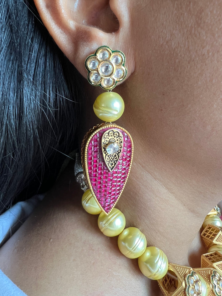 SHIVKA One of a Kind Designer Necklace with Earrings