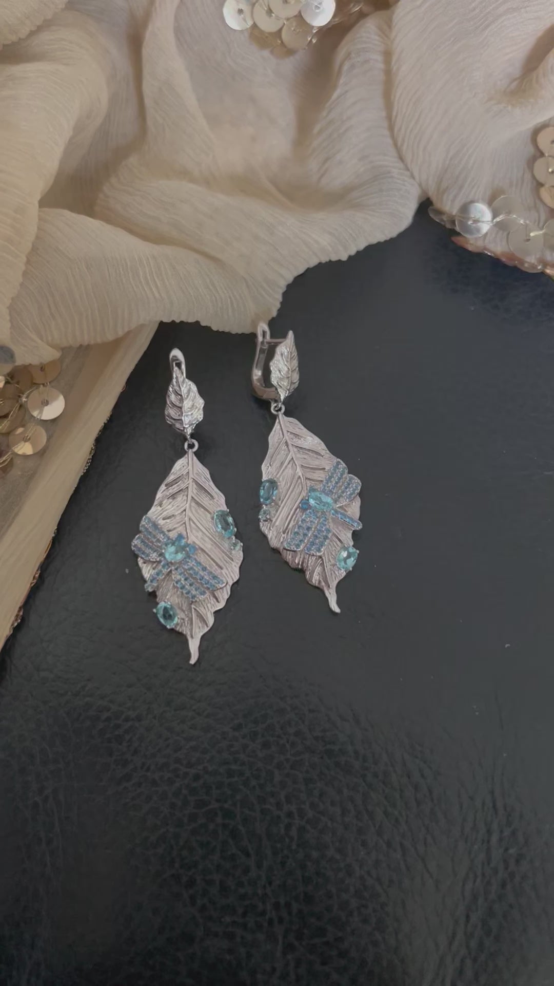 Designer Pure 925 Silver Dragon Fly Earrings