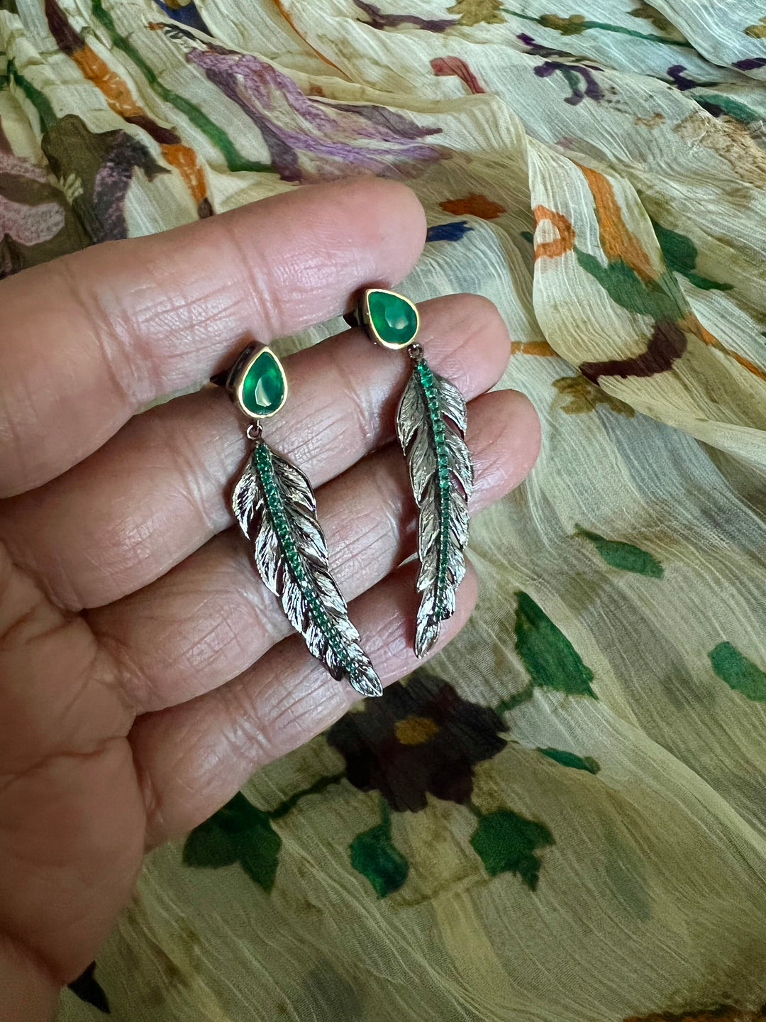 Minimalist 925 Silver Agate Leaf Earrings