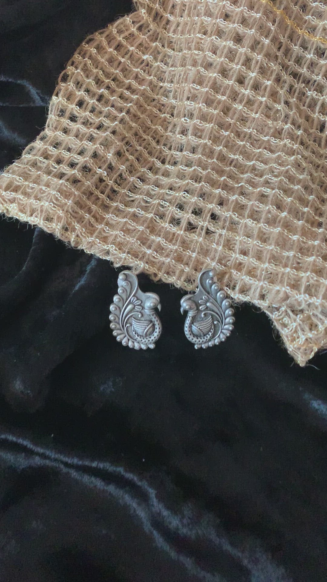 Antique Peacock Studs