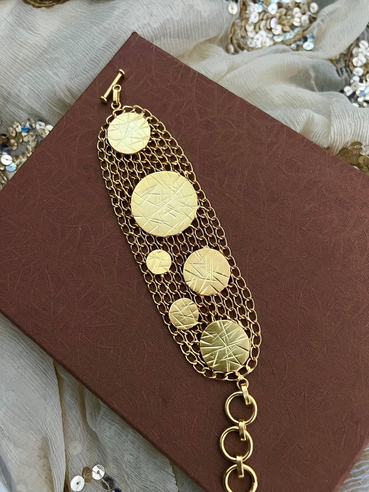 Statement Gold Mesh Bracelet - SHIVKA