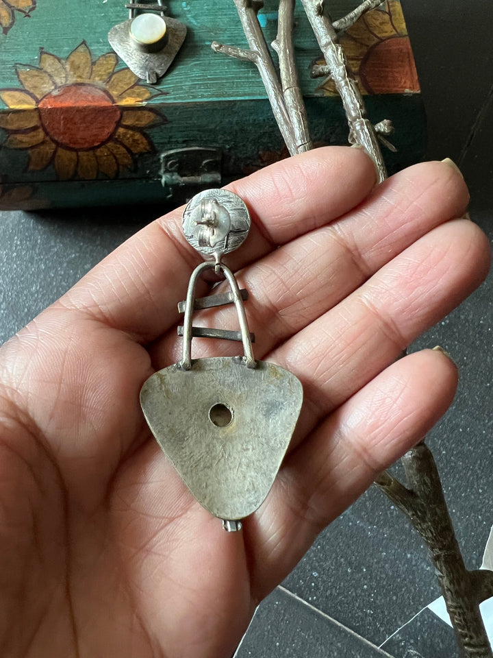 Vintage White Stone Earrings