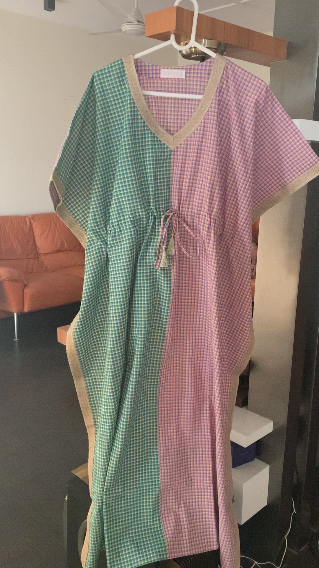 Half n Half Designer Cotton Kaftan