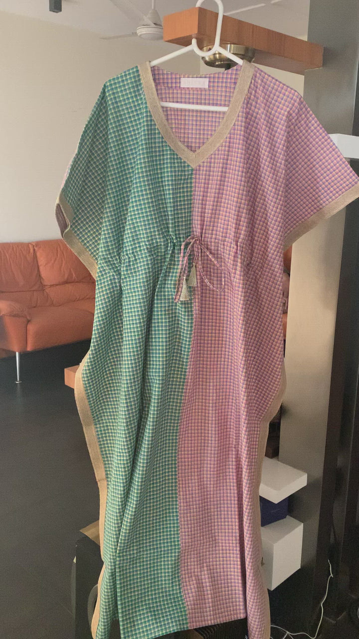 Half n Half Designer Cotton Kaftan