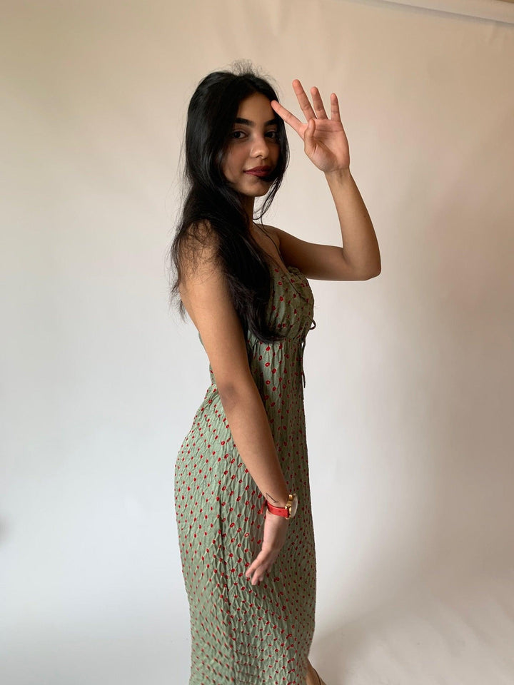 String Tie Midi Dress - SHIVKA