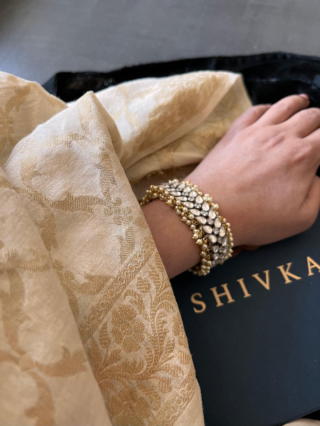 Scintillating Faux Diamond Bracelet - SHIVKA