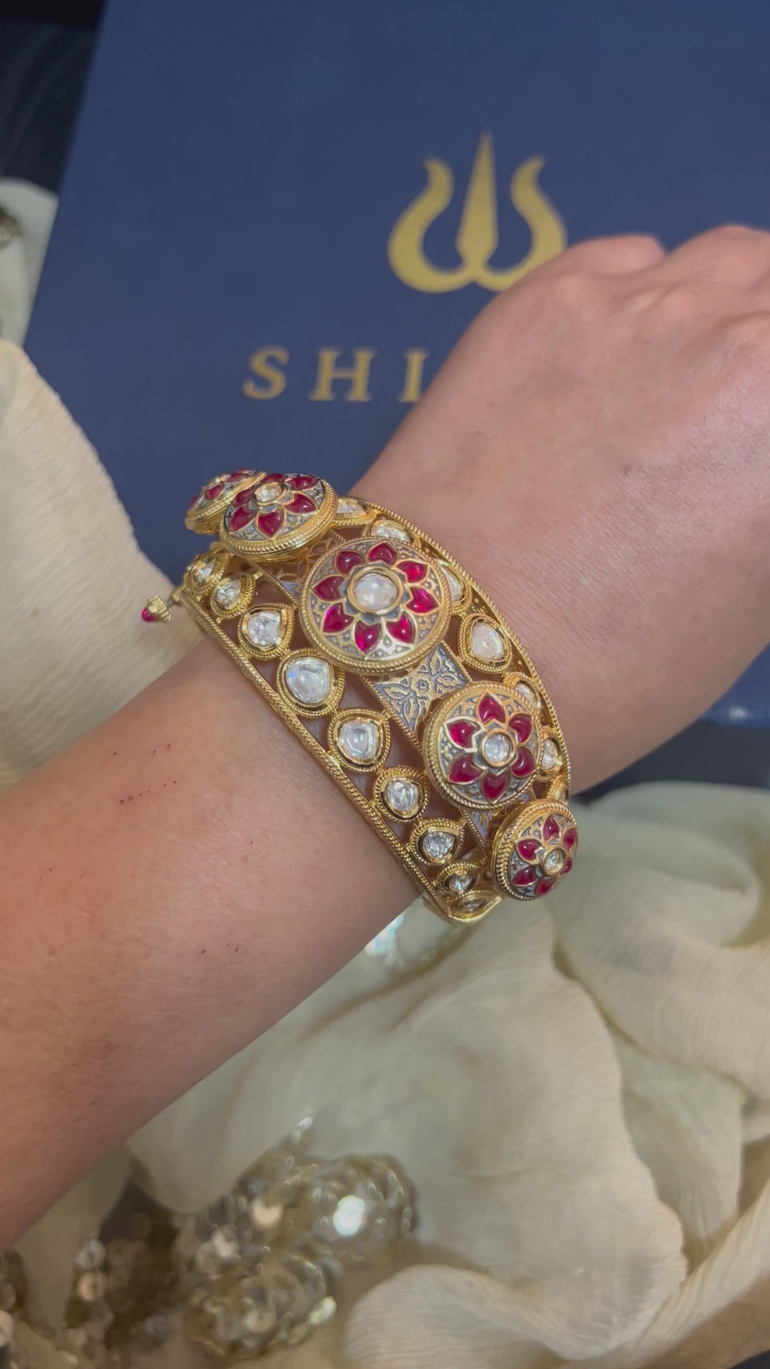 Statement Wedding Kundan Cuff
