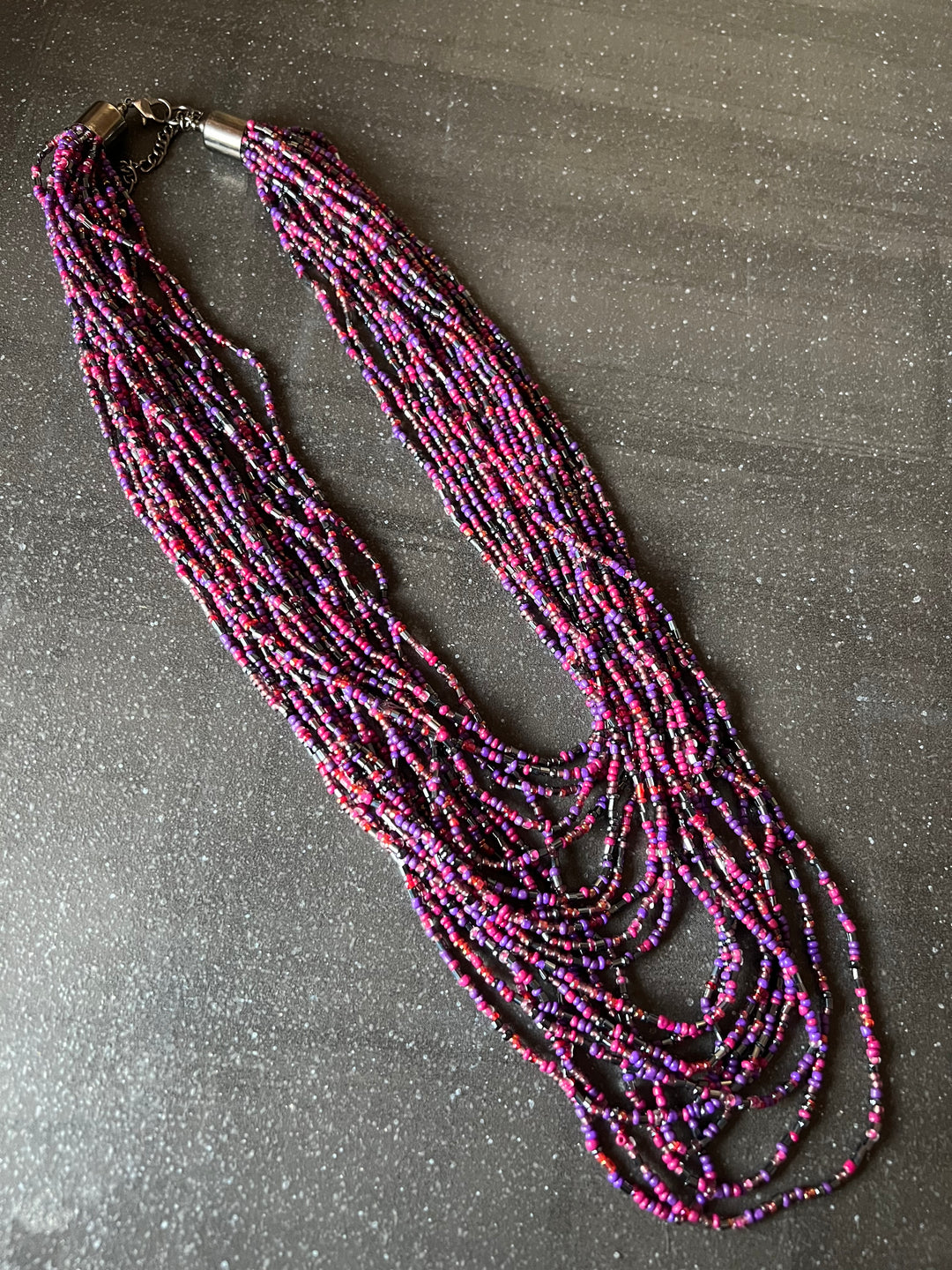 Beaded Necklace with Studs