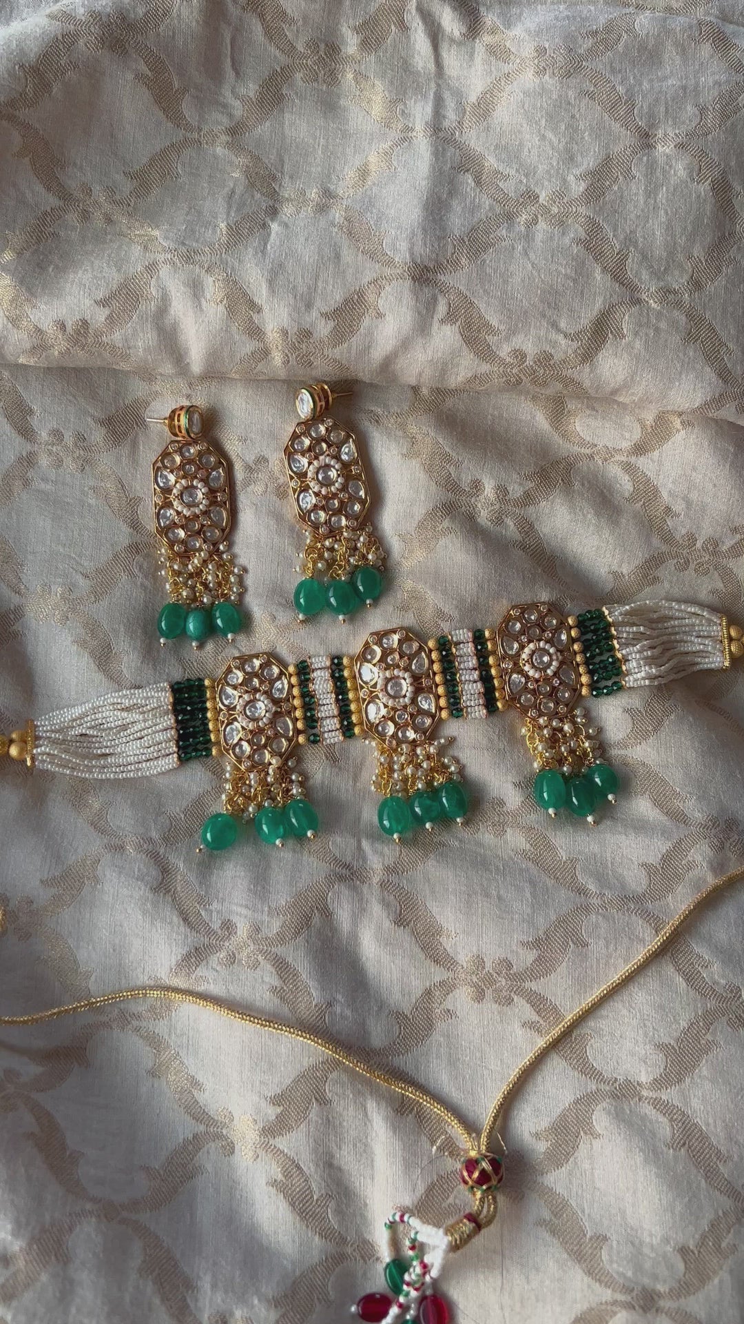 Bridal Kundan Choker Necklace with Studs