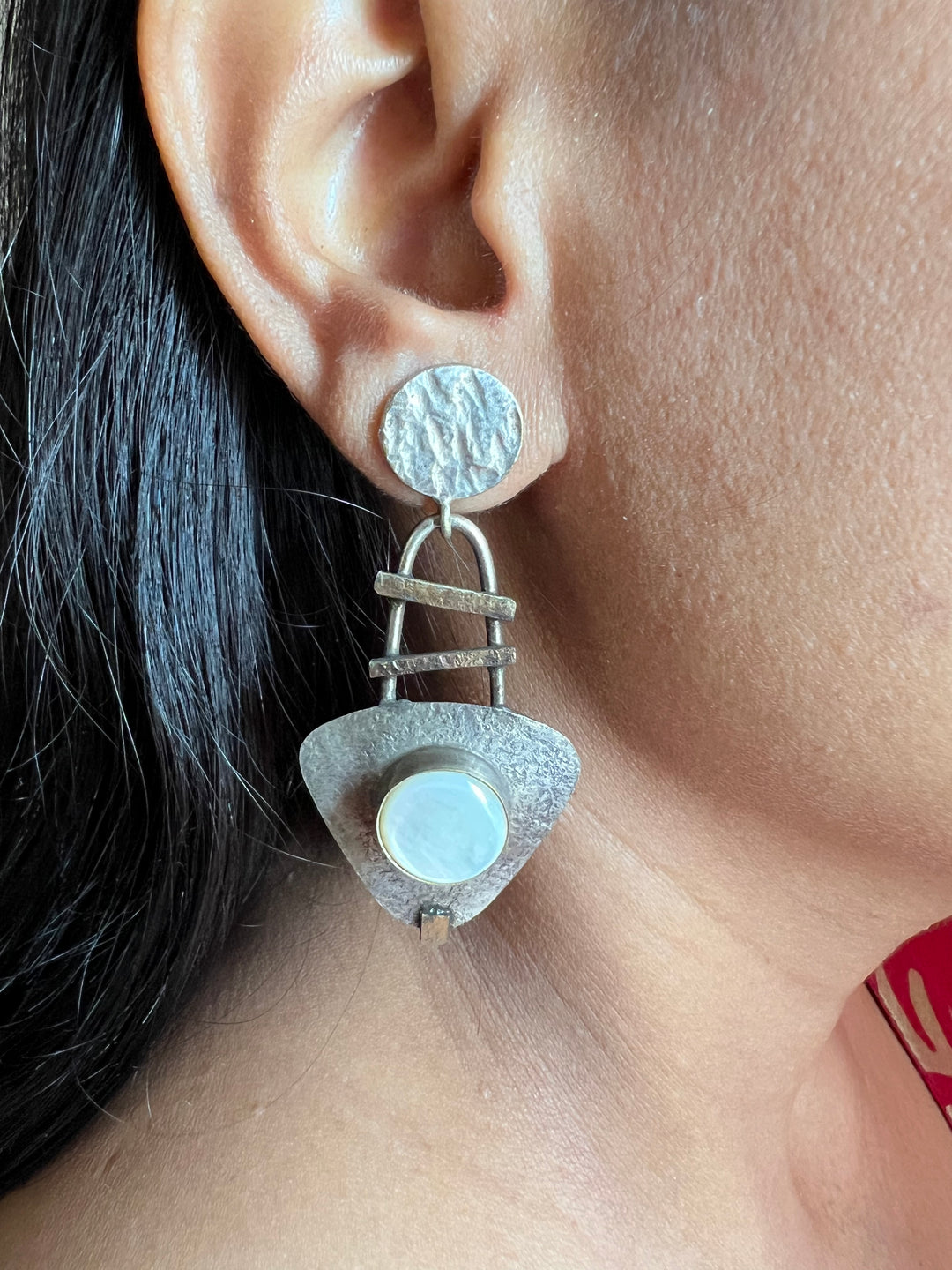 Vintage White Stone Earrings