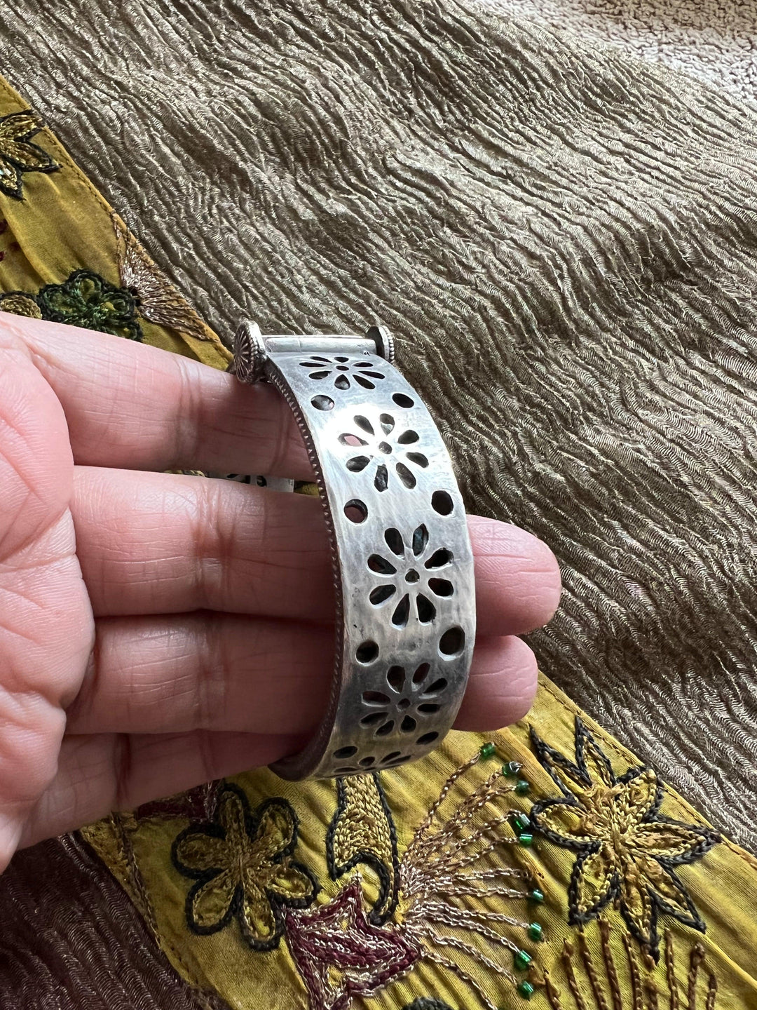 Statement Antique Cutwork Kada - SHIVKA