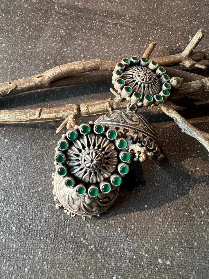 Magnificent Pure 925 Silver Jhumkas
