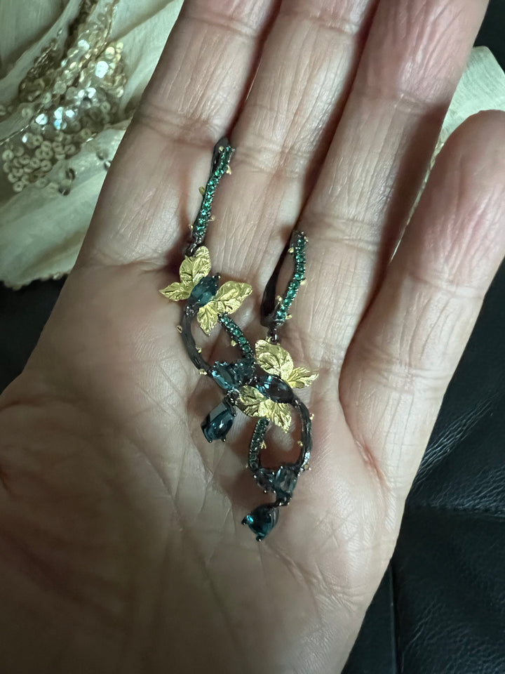 Designer Pure 925 Butterfly Earrings