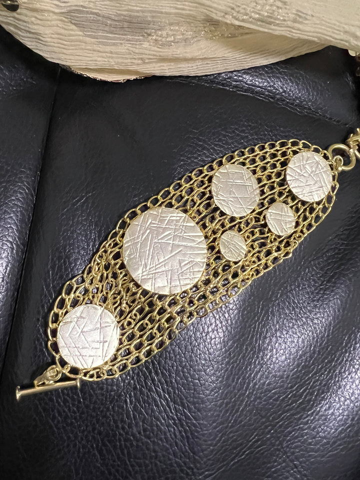 Statement Gold Mesh Bracelet