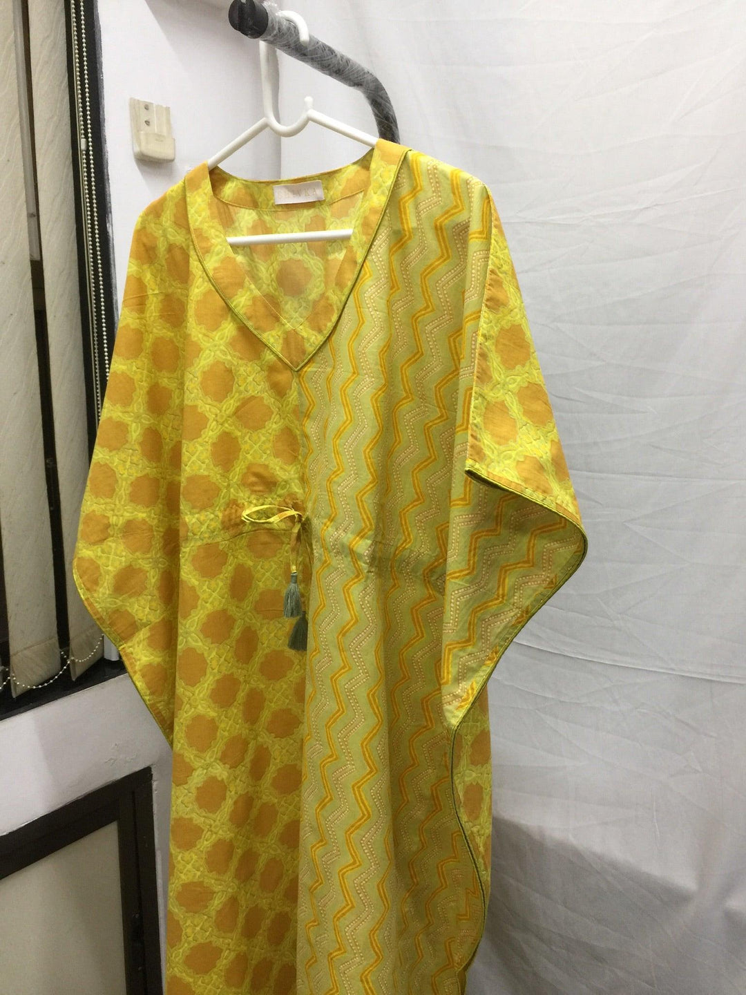 Indian Print Cotton Kaftan - SHIVKA