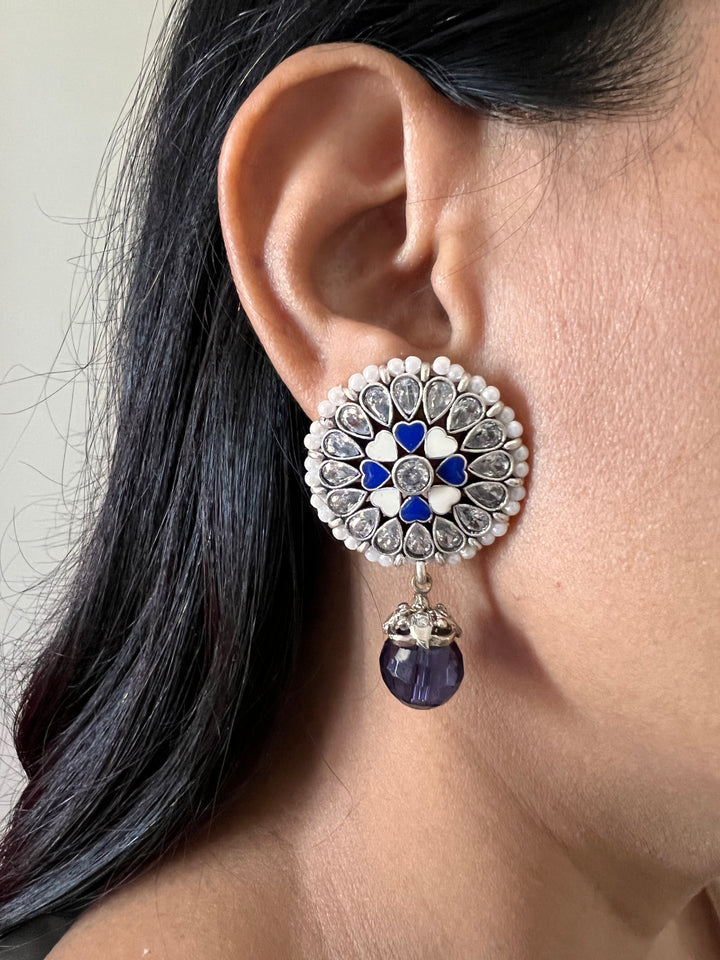 Amethyst Drop Designer Earrings