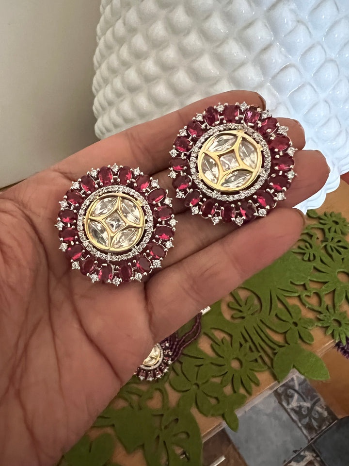 Victorian Kundan Choker Necklace with Earrings